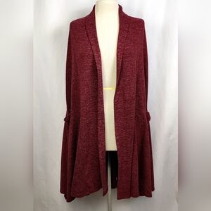 Agnes & Dora Maroon Sleeveless Cardigan Size 2X